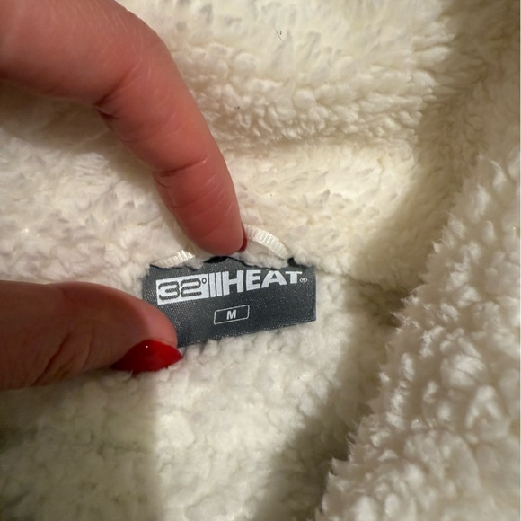 32 Degrees Heat Women's Medium Cozy Fleece Button Front Jacket - Picture 3 of 5
